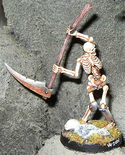 Skeleton with scythe